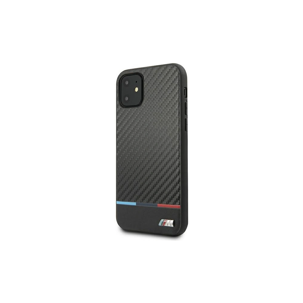 Hurtownia GSM - Etui BMW BMHCN61PUCARTCBK Apple iPhone 11 czarny/black hardcase M Collection PU Carbon Stripe - BMW253BLK - {ean13} - Hurt