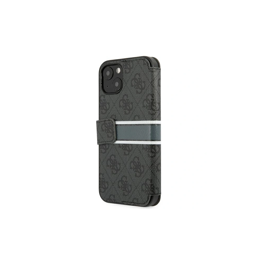 Hurtownia GSM - Etui Guess GUBKP13M4GDGR Apple iPhone 13 szary/grey book 4G Stripe - GUE1454GRY - {ean13} - Hurt