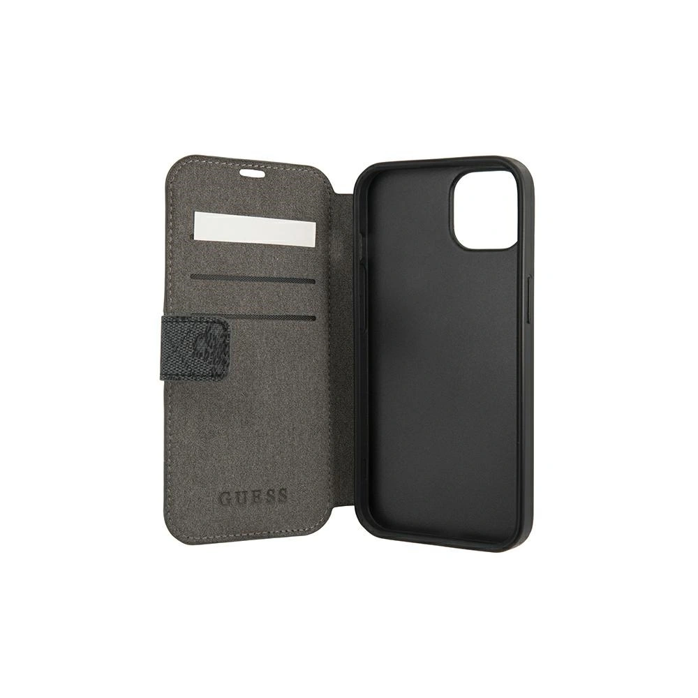 Hurtownia GSM - Etui Guess GUBKP13M4GDGR Apple iPhone 13 szary/grey book 4G Stripe - GUE1454GRY - {ean13} - Hurt
