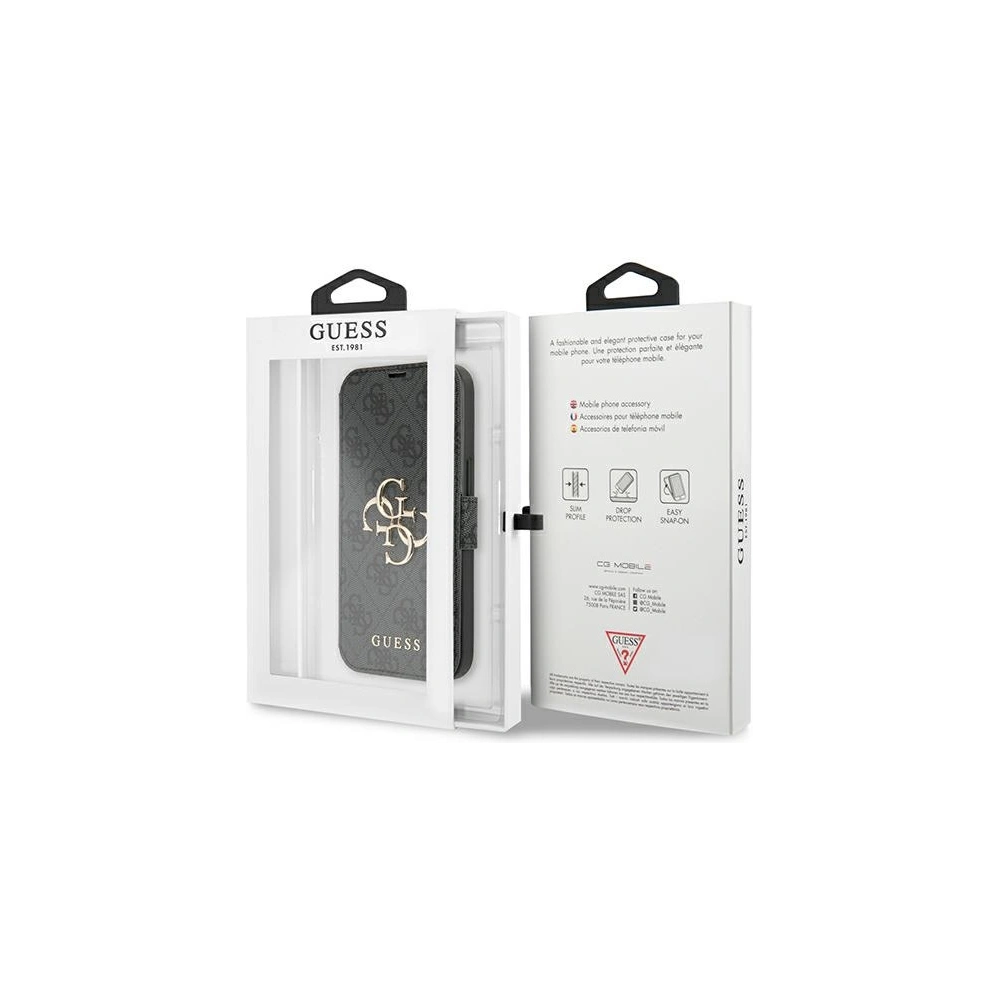 Hurtownia GSM - Etui Guess GUBKP13M4GMGGR Apple iPhone 13 šedý/grey book 4G Big Metal Logo - GUE1458GRY - {ean13} - Hurt