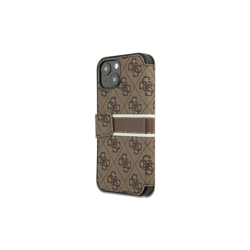 Hurtownia GSM - Etui Guess GUBKP13S4GDBR Apple iPhone 13 mini hnědý/brown book 4G Stripe - GUE1461BR - {ean13} - Hurt