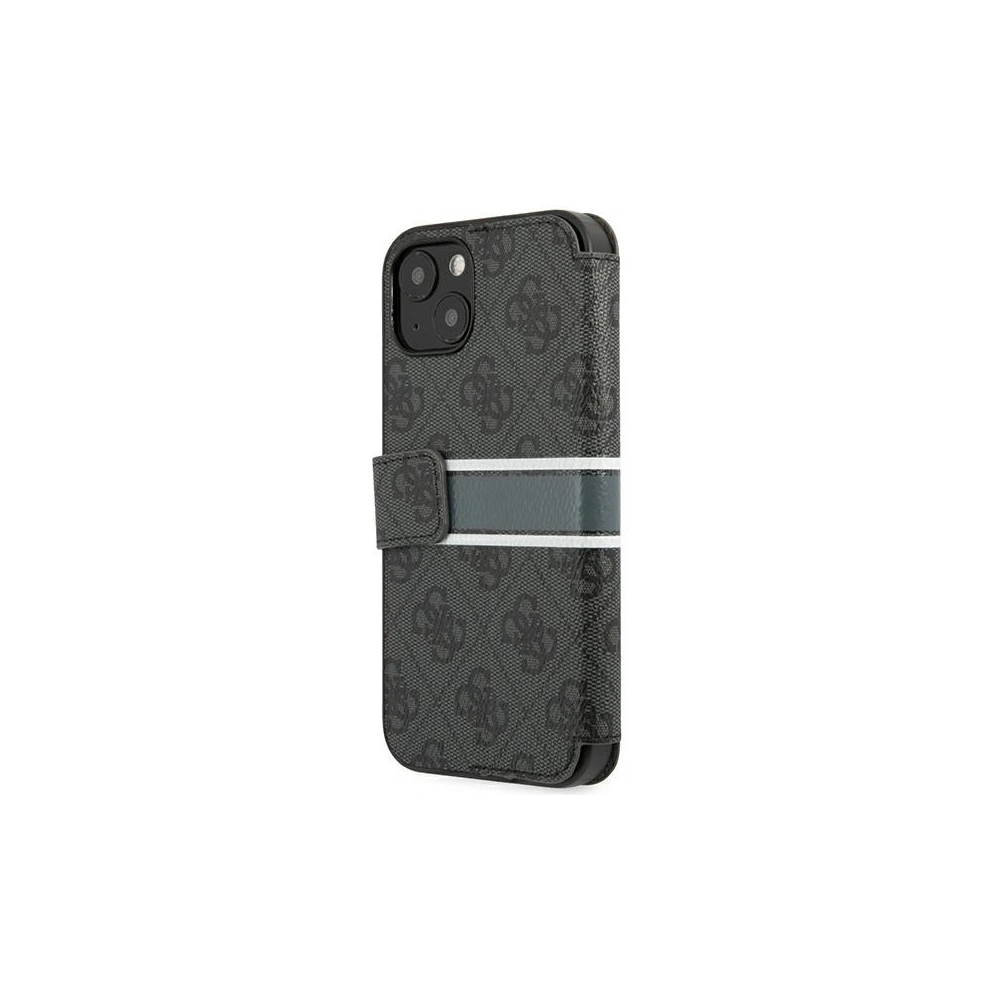 Etui Guess GUBKP13S4GDGR Apple iPhone 13 mini šedý/grey book 4G Stripe