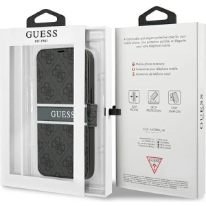 Hurtownia GSM - Etui Guess GUBKP13S4GDGR Apple iPhone 13 mini szary/grey book 4G Stripe - GUE1462GRY - {ean13} - Hurt