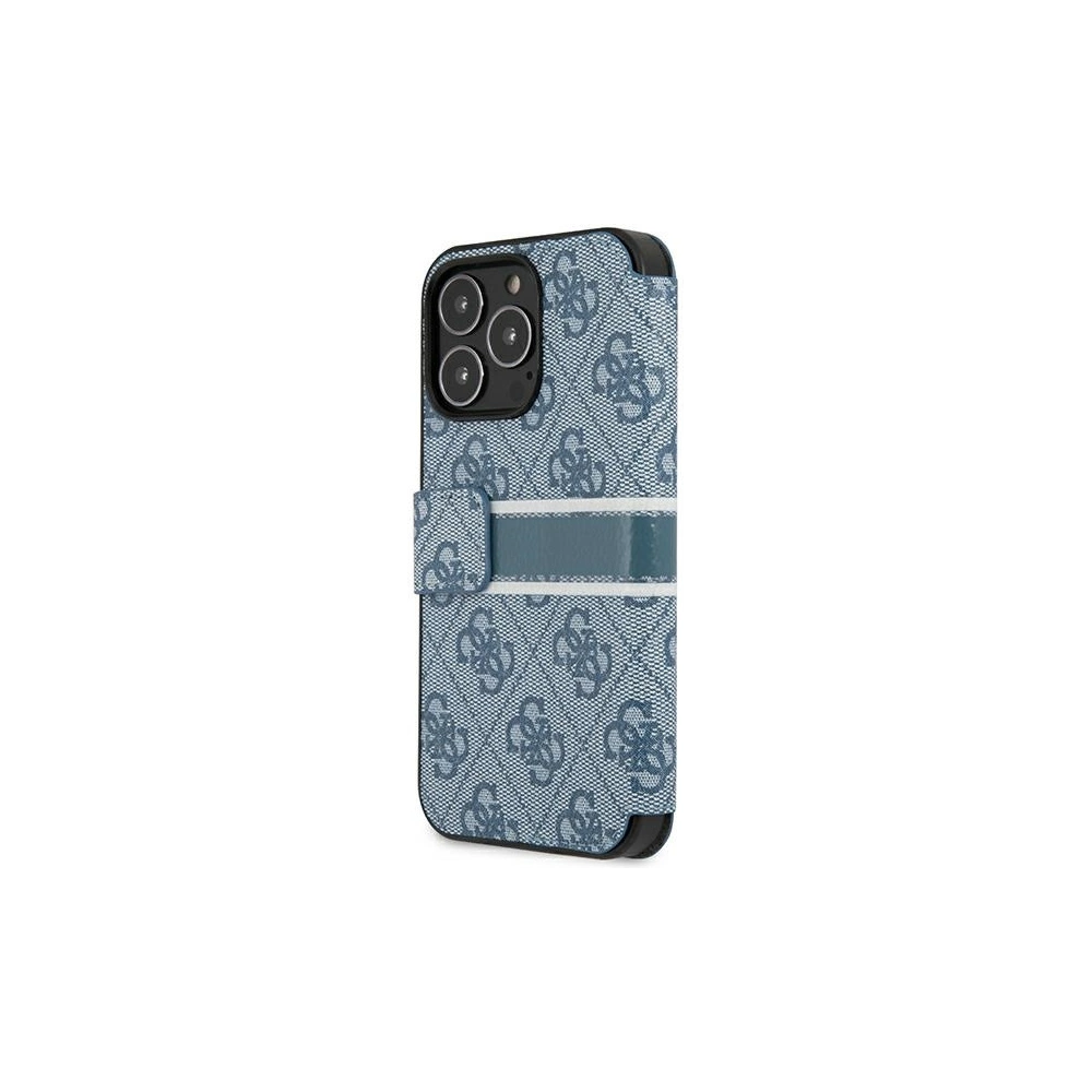 Hurtownia GSM - Etui Guess GUBKP13X4GDBL Apple iPhone 13 Pro Max niebieski/blue book 4G Stripe - GUE1468BLU - {ean13} - Hurt