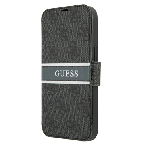 Etui Guess GUBKP13X4GDGR Apple iPhone 13 Pro Max szary/grey book 4G Stripe