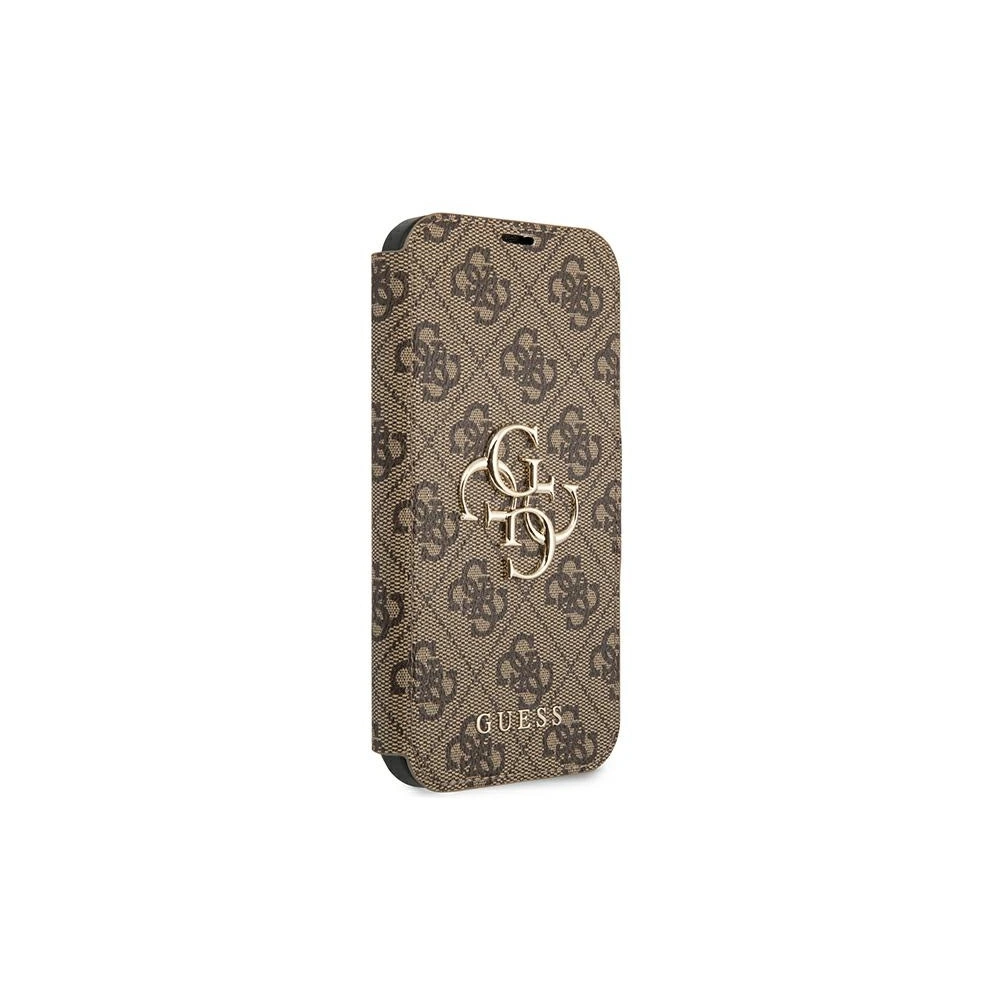 Etui Guess GUBKP13X4GMGBR Apple iPhone 13 Pro Max hnědý/brown book 4G Big Metal Logo