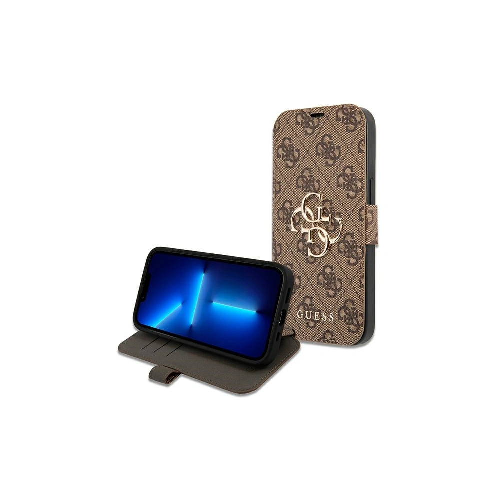 Wholesale Guess GUBKP13X4GMGBR Apple iPhone 13 Pro Max brown book 4G Big Metal Logo - GUE1473BR - {ean13} - Hurt
