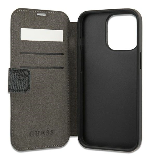 Etui Guess GUBKP13X4GMGGR Apple iPhone 13 Pro Max szary/grey book 4G Big Metal Logo