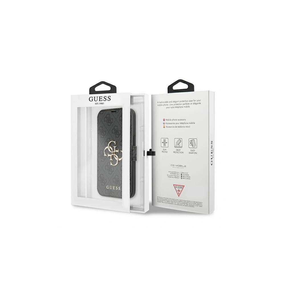 Hurtownia GSM - Etui Guess GUBKP13X4GMGGR Apple iPhone 13 Pro Max šedý/grey book 4G Big Metal Logo - GUE1474GRY - {ean13} - Hurt