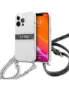 Hurtownia GSM - Etui Guess GUHCP13LKC4GBSI Apple iPhone 13 Pro Transparent hardcase 4G Grey Strap Silver Chain - GUE1478CL - {ean13} - Hurt