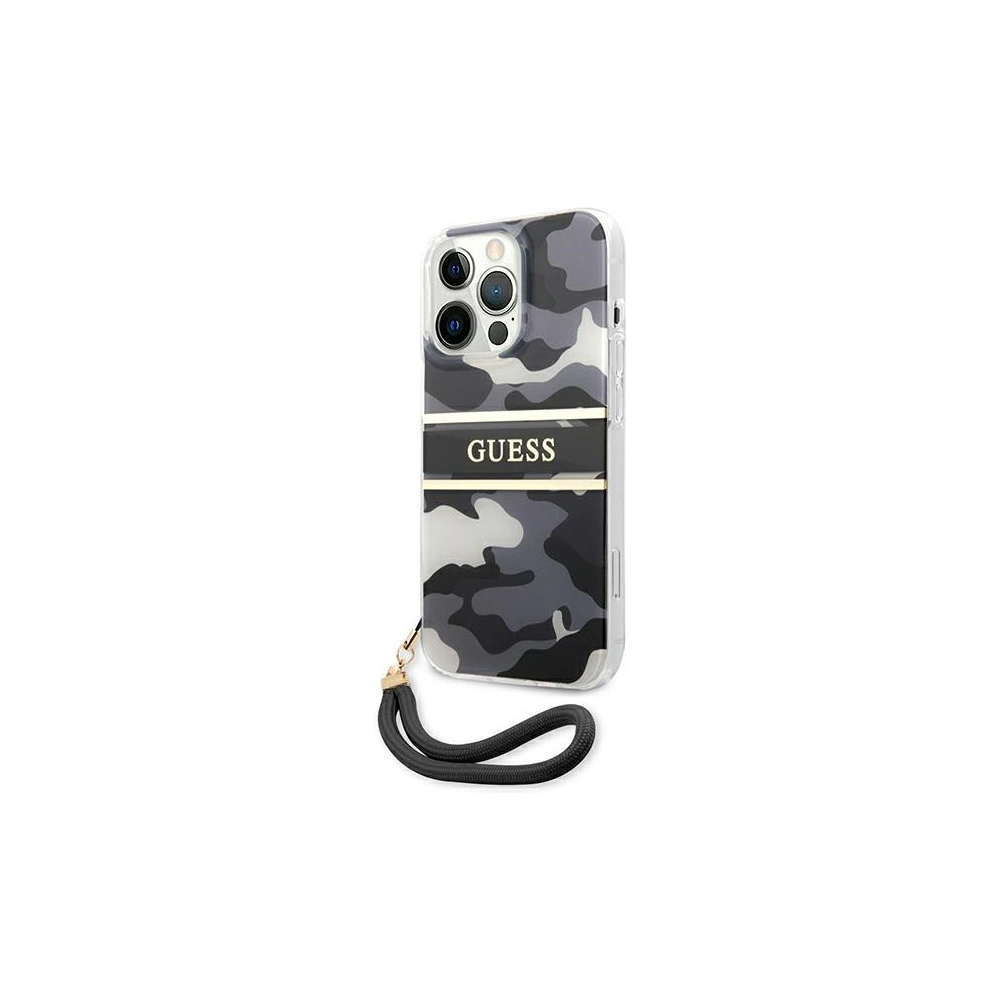 Etui Guess GUHCP13LKCABBK Apple iPhone 13 Pro černý/black hardcase Camo Strap Collection