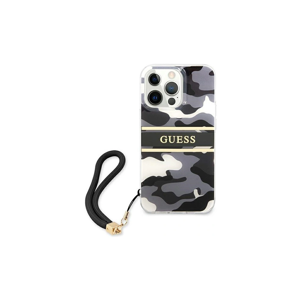 Etui Guess GUHCP13LKCABBK Apple iPhone 13 Pro czarny/black hardcase Camo Strap Collection
