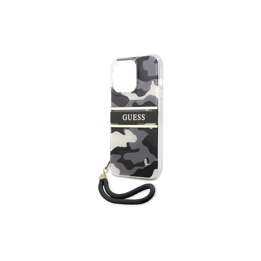 Etui Guess GUHCP13LKCABBK Apple iPhone 13 Pro czarny/black hardcase Camo Strap Collection
