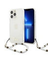 Guess GUHCP13LKPSWH Apple iPhone 13 Pro Transparent hardcase White Pearl