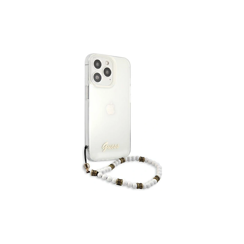 Etui Guess GUHCP13LKPSWH Apple iPhone 13 Pro Transparent hardcase White Pearl
