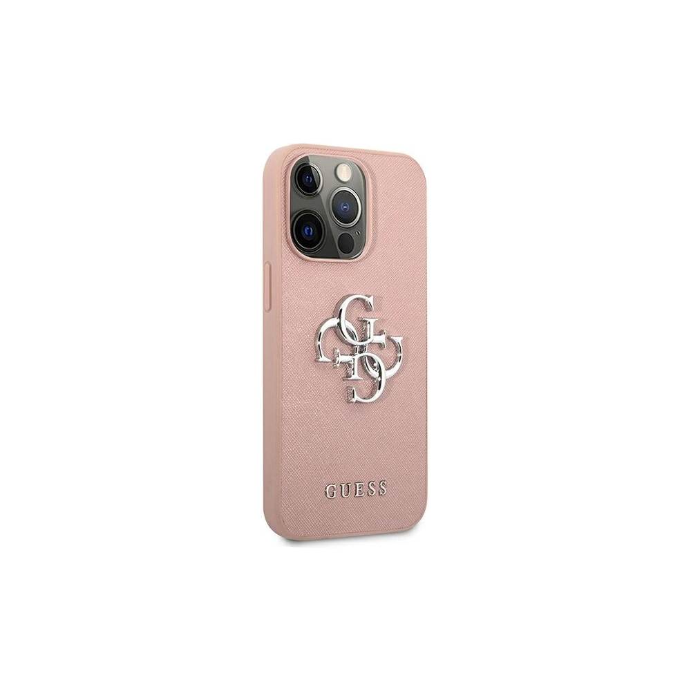 Hurtownia GSM - Etui Guess GUHCP13LSA4GSPI Apple iPhone 13 Pro růžový/pink hardcase Saffiano 4G Metal Logo - GUE1486PNK - {ean13} - Hurt