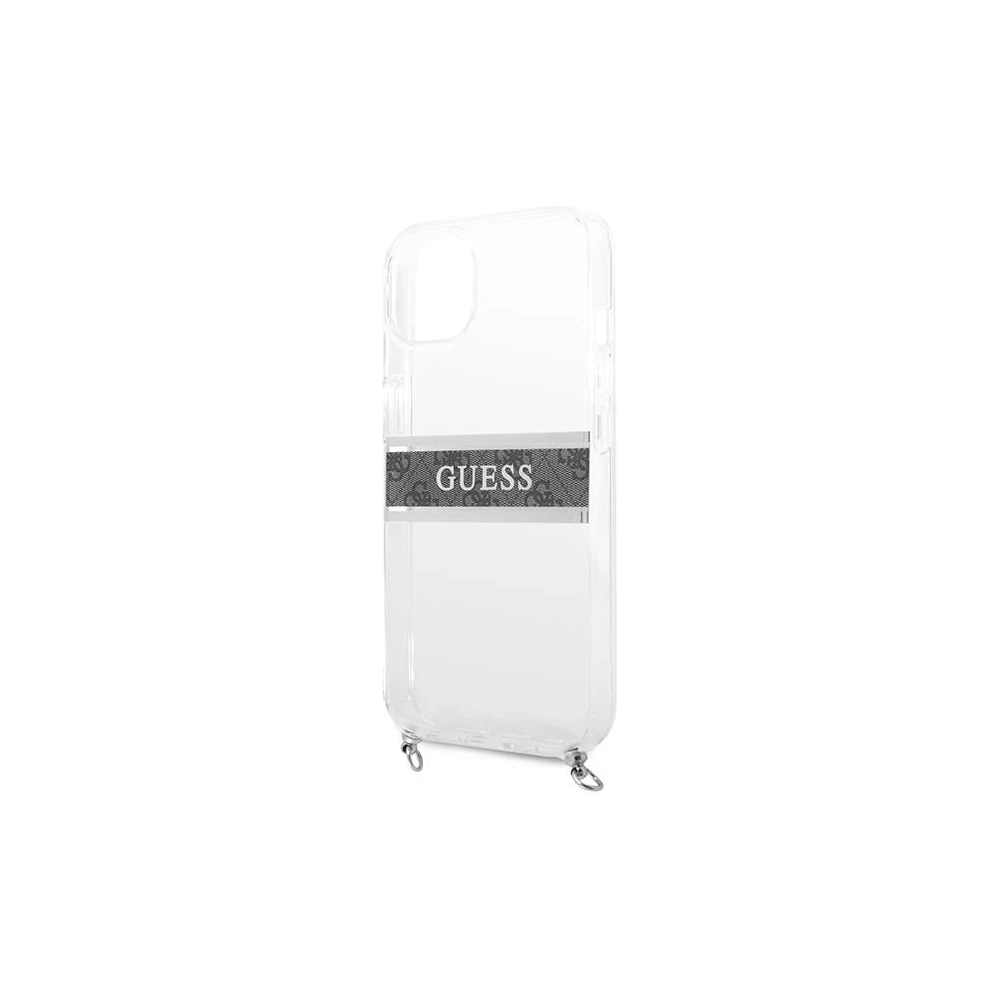 Wholesale Guess GUHCP13MKC4GBSI Apple iPhone 13 Transparent hardcase 4G Grey Strap Silver Chain - GUE1489CL - {ean13} - Hurt