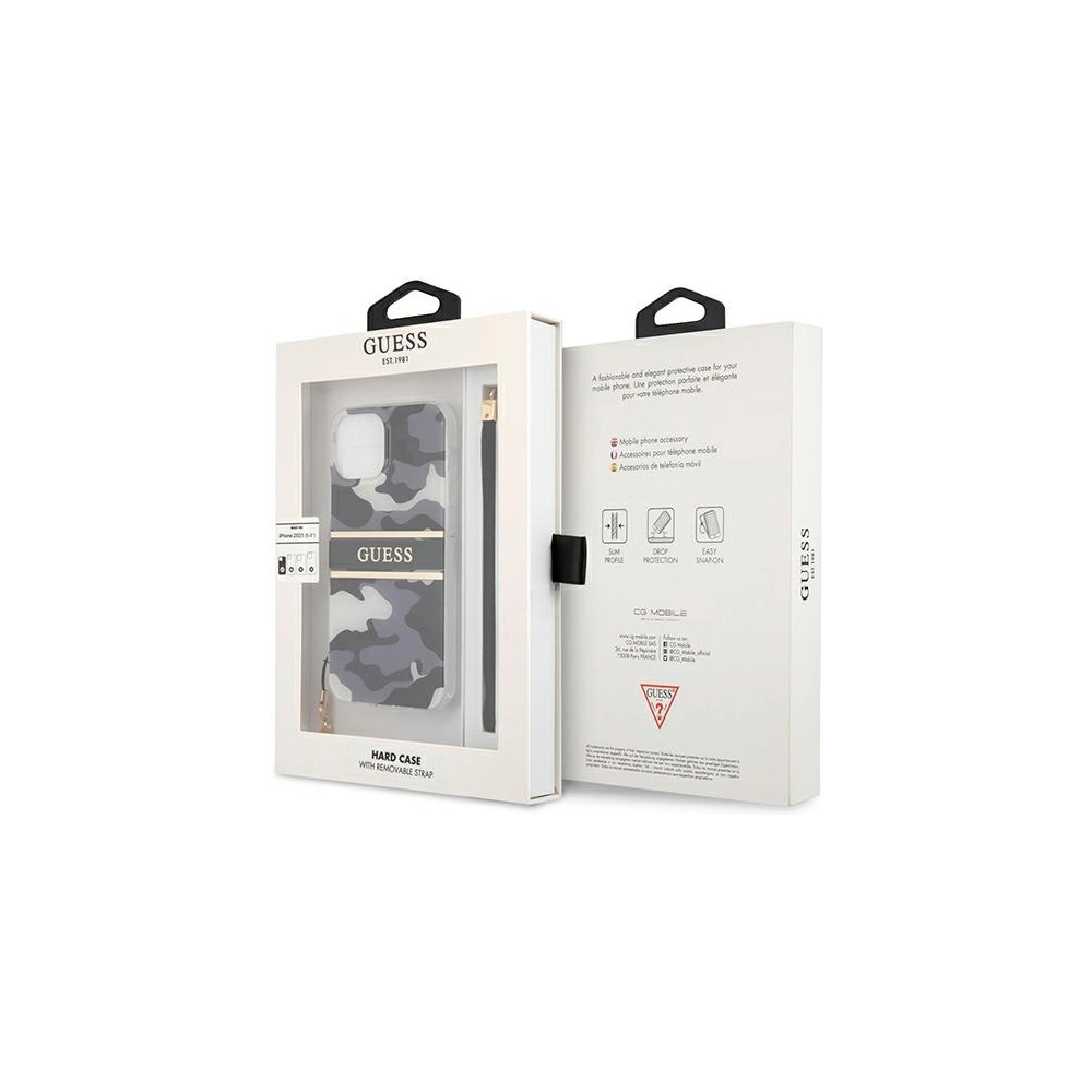 Hurtownia GSM - Etui Guess GUHCP13MKCABBK Apple iPhone 13 czarny/black hardcase Camo Strap Collection - GUE1490BLK - {ean13} - Hurt