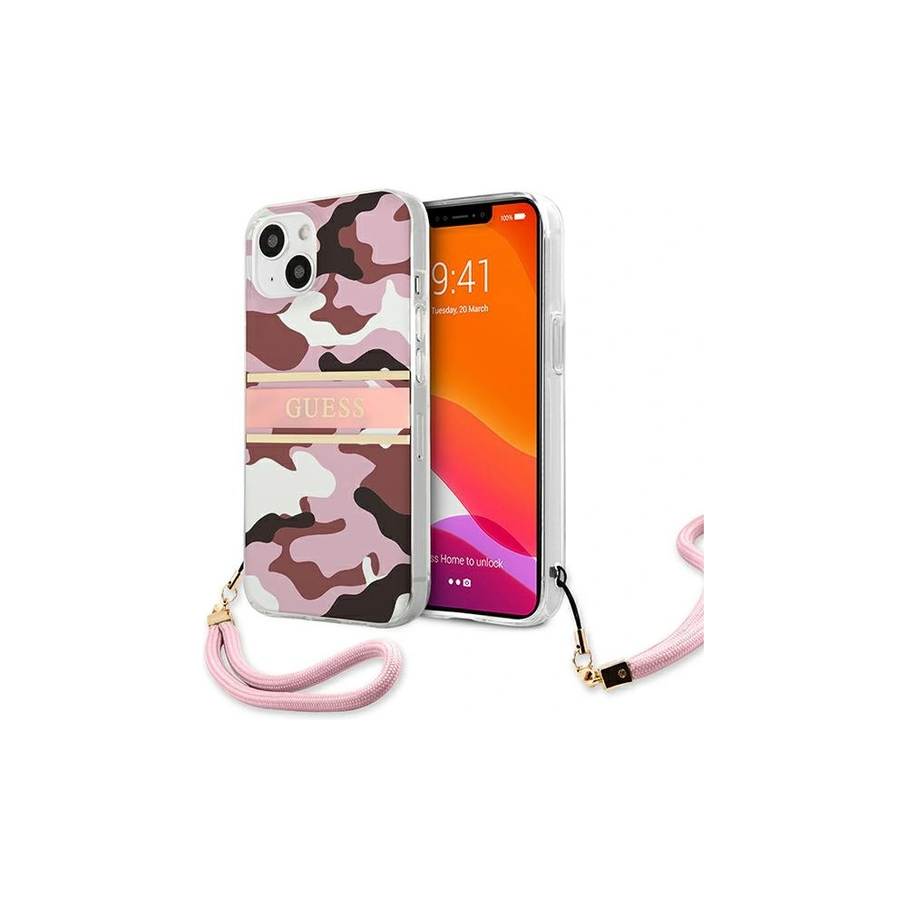 Hurtownia GSM - Etui Guess GUHCP13MKCABPI Apple iPhone 13 růžový/pink hardcase Camo Strap Collection - GUE1491PNK - {ean13} - Hurt