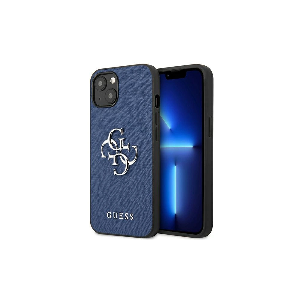 Etui Guess GUHCP13MSA4GSBL Apple iPhone 13 modrý/blue hardcase Saffiano 4G Metal Logo
