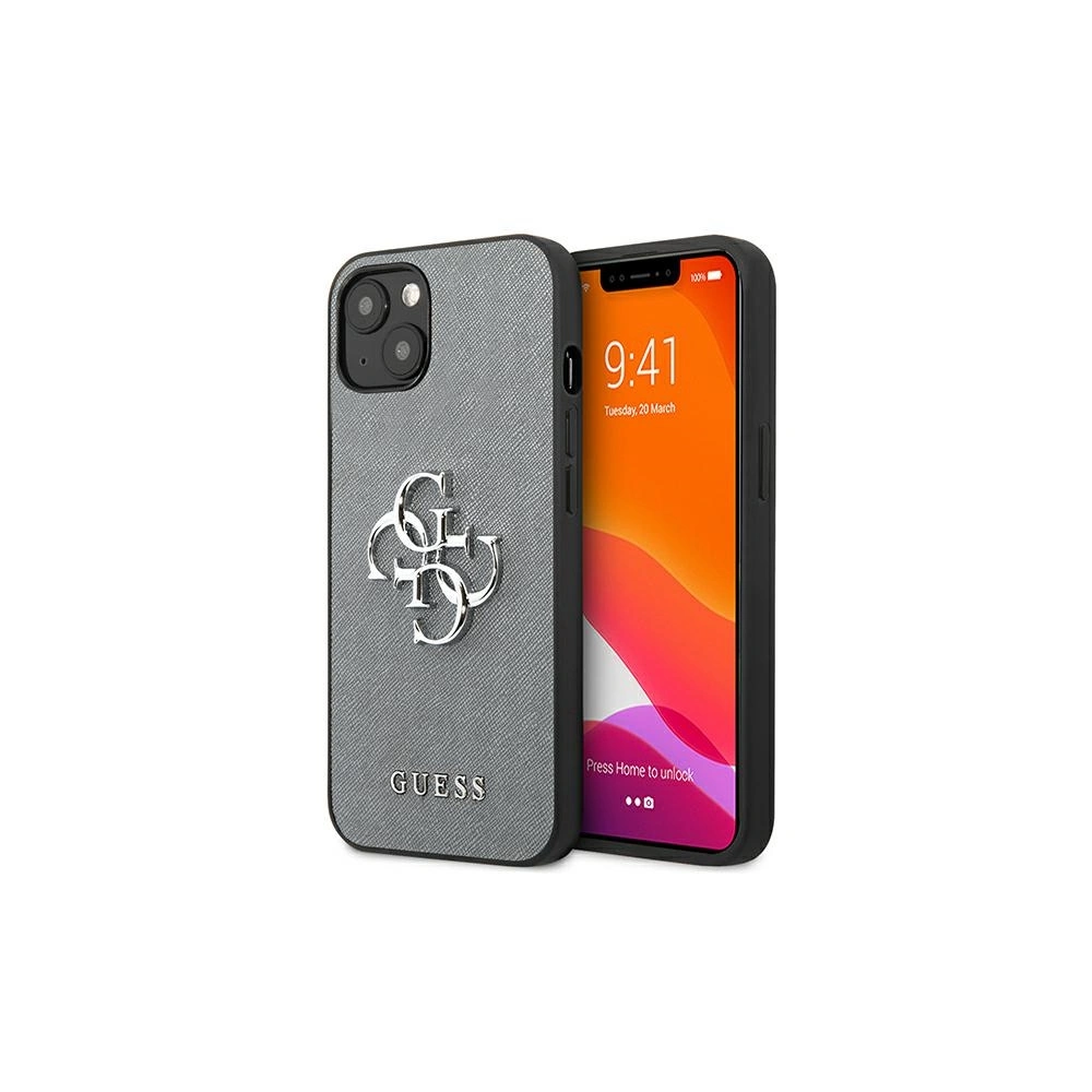 Hurtownia GSM - Etui Guess GUHCP13MSA4GSGR Apple iPhone 13 šedý/grey hardcase Saffiano 4G Metal Logo - GUE1498GRY - {ean13} - Hurt