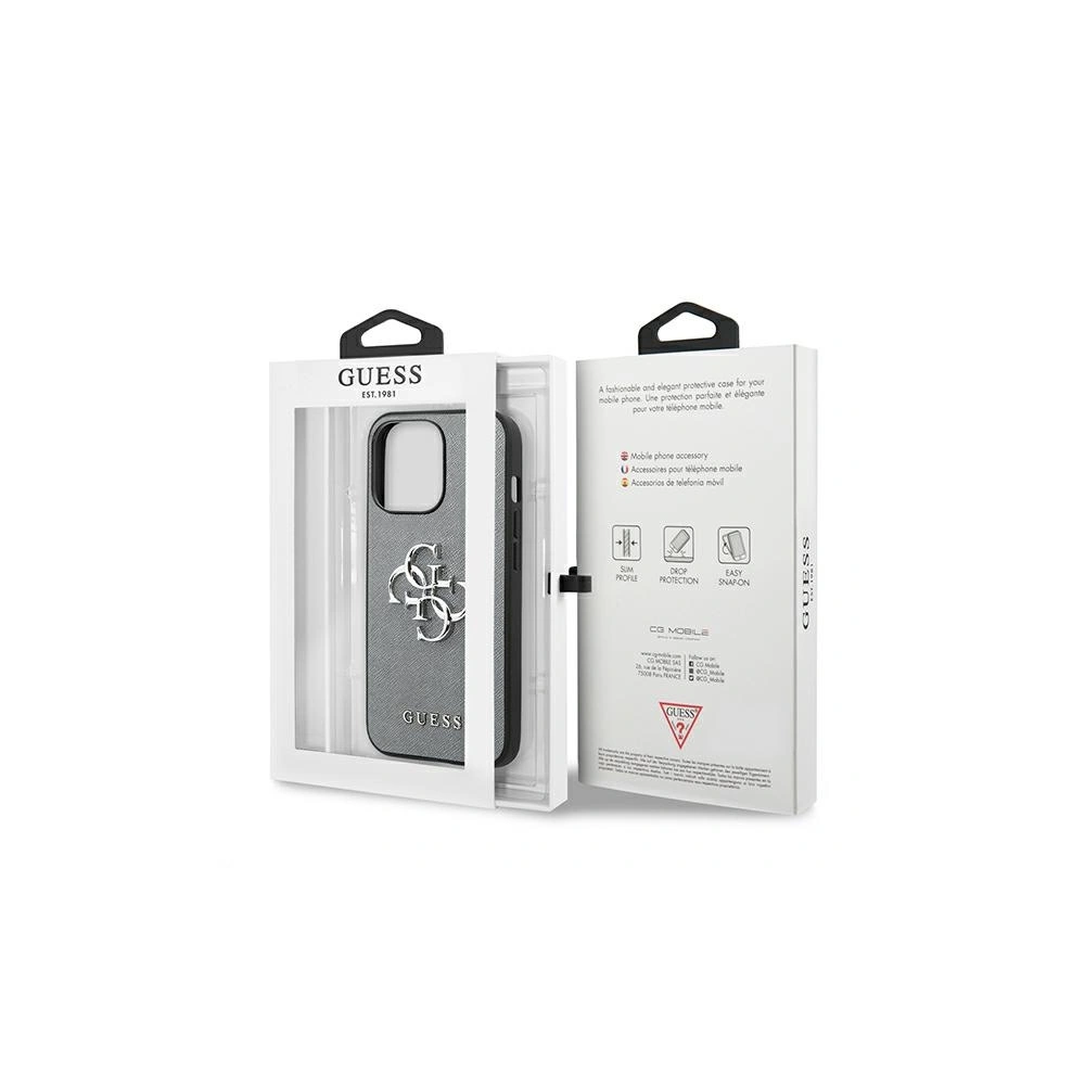 Hurtownia GSM - Etui Guess GUHCP13MSA4GSGR Apple iPhone 13 šedý/grey hardcase Saffiano 4G Metal Logo - GUE1498GRY - {ean13} - Hurt