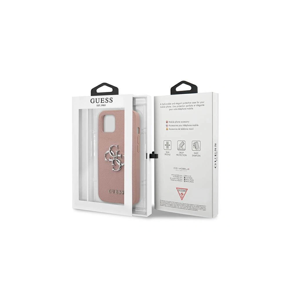 Hurtownia GSM - Etui Guess GUHCP13MSA4GSPI Apple iPhone 13 różowy/pink hardcase Saffiano 4G Metal Logo - GUE1499PNK - {ean13} - Hurt