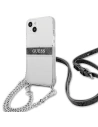 Hurtownia GSM - Etui Guess GUHCP13SKC4GBSI Apple iPhone 13 mini Transparent hardcase 4G Grey Strap Silver Chain - GUE1502CL - {ean13} - Hurt