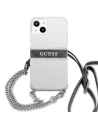 Hurtownia GSM - Etui Guess GUHCP13SKC4GBSI Apple iPhone 13 mini Transparent hardcase 4G Grey Strap Silver Chain - GUE1502CL - {ean13} - Hurt