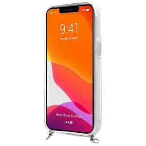 Hurtownia GSM - Etui Guess GUHCP13SKC4GBSI Apple iPhone 13 mini Transparent hardcase 4G Grey Strap Silver Chain - GUE1502CL - {ean13} - Hurt