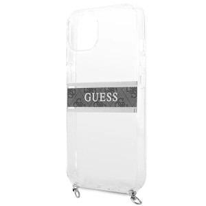 Hurtownia GSM - Etui Guess GUHCP13SKC4GBSI Apple iPhone 13 mini Transparent hardcase 4G Grey Strap Silver Chain - GUE1502CL - {ean13} - Hurt