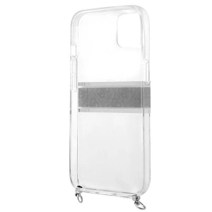 Hurtownia GSM - Etui Guess GUHCP13SKC4GBSI Apple iPhone 13 mini Transparent hardcase 4G Grey Strap Silver Chain - GUE1502CL - {ean13} - Hurt