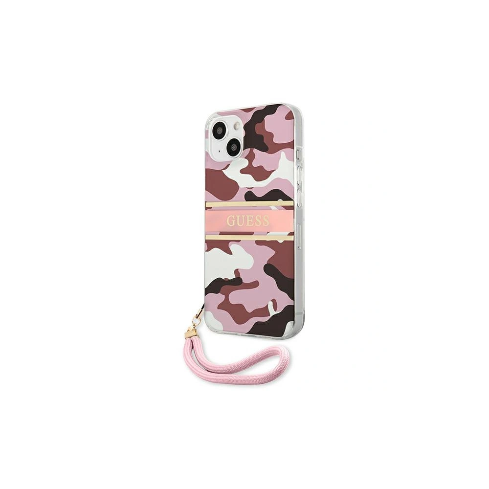 Hurtownia GSM - Etui Guess GUHCP13SKCABPI Apple iPhone 13 mini różowy/pink hardcase Camo Strap Collection - GUE1504PNK - {ean13} - Hurt