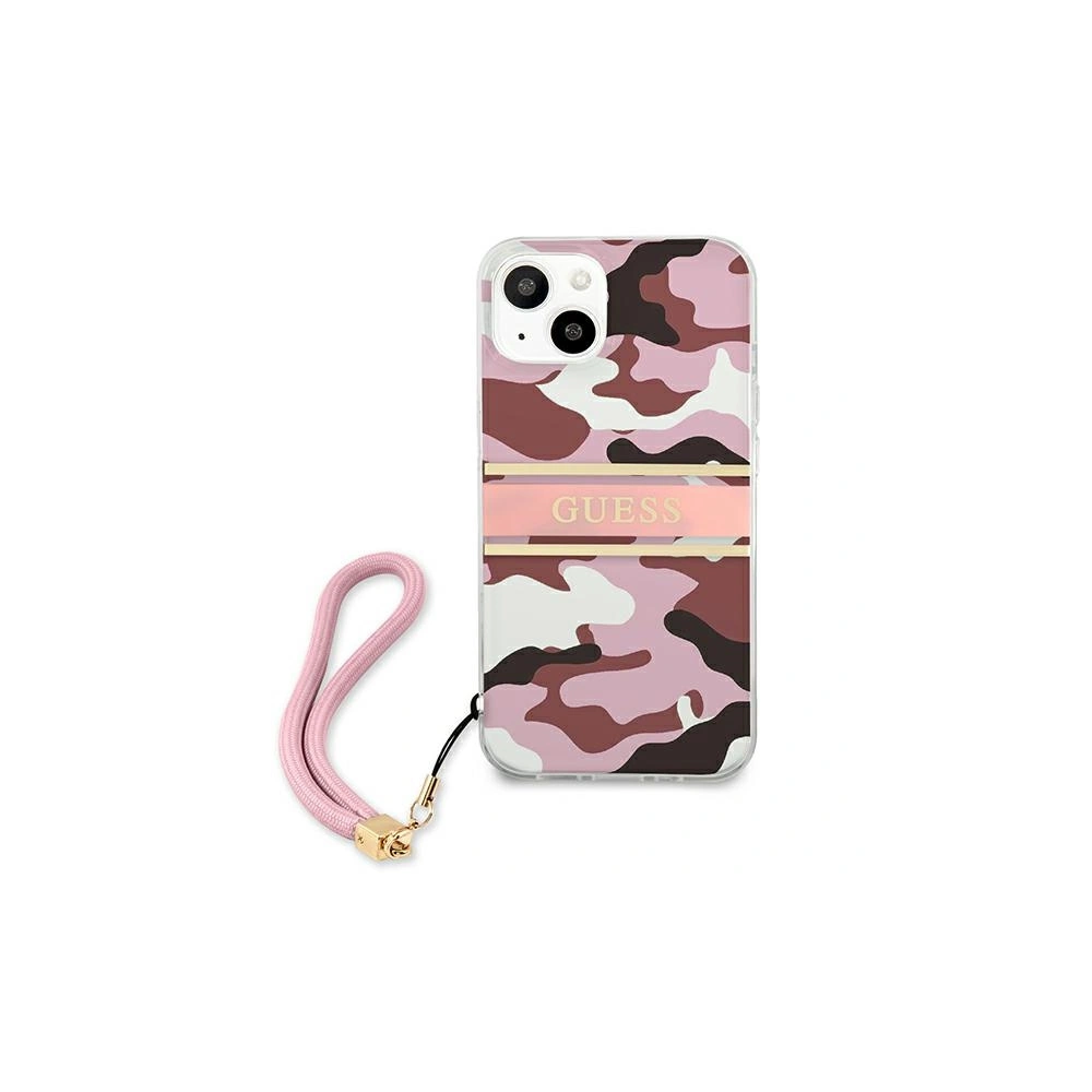Hurtownia GSM - Etui Guess GUHCP13SKCABPI Apple iPhone 13 mini różowy/pink hardcase Camo Strap Collection - GUE1504PNK - {ean13} - Hurt