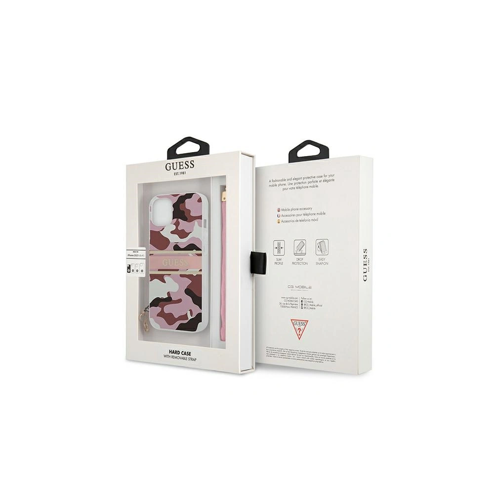 Hurtownia GSM - Etui Guess GUHCP13SKCABPI Apple iPhone 13 mini różowy/pink hardcase Camo Strap Collection - GUE1504PNK - {ean13} - Hurt