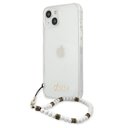 Etui Guess GUHCP13SKPSWH Apple iPhone 13 mini Transparent hardcase White Pearl
