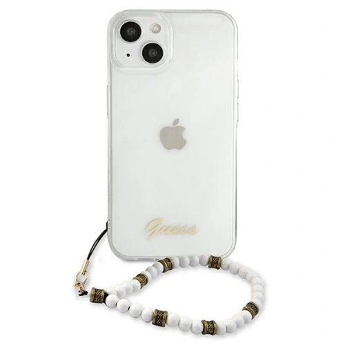 Etui Guess GUHCP13SKPSWH Apple iPhone 13 mini Transparent hardcase White Pearl