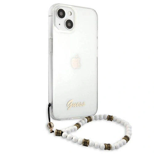 Etui Guess GUHCP13SKPSWH Apple iPhone 13 mini Transparent hardcase White Pearl