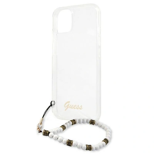 Etui Guess GUHCP13SKPSWH Apple iPhone 13 mini Transparent hardcase White Pearl