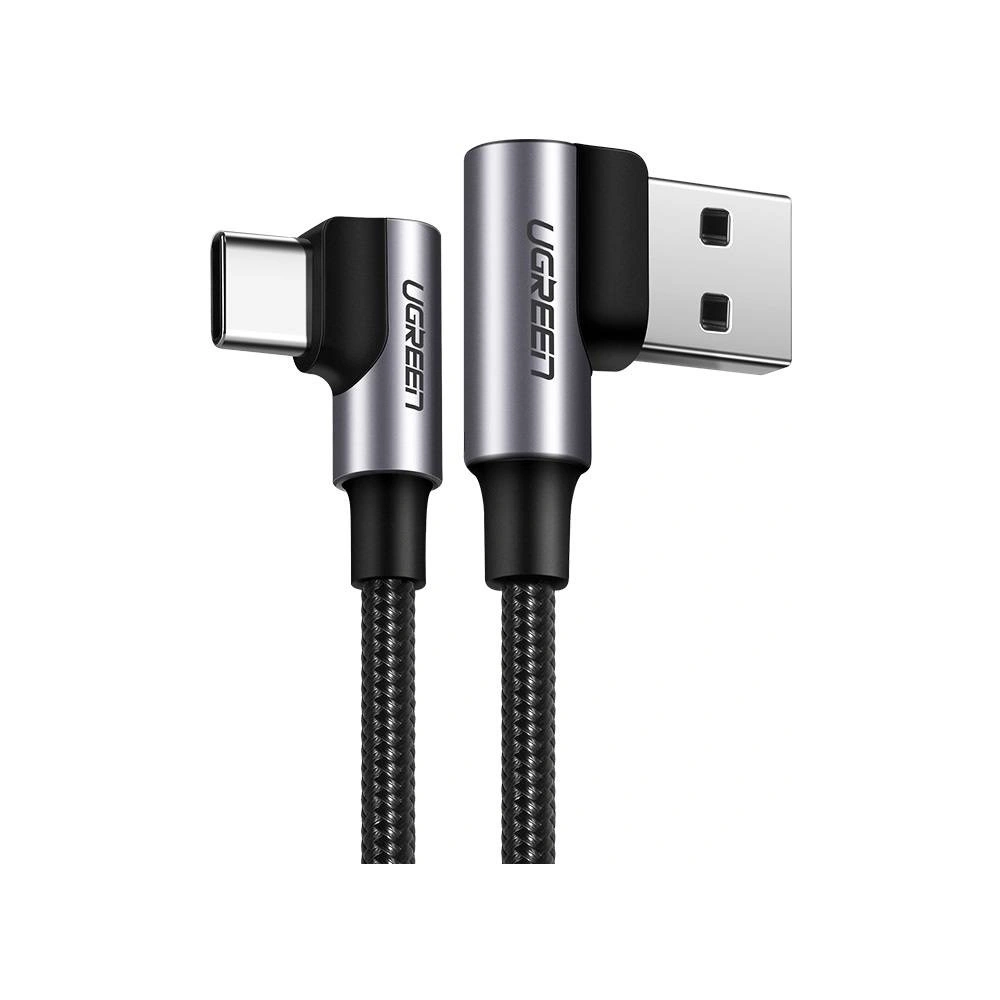 Hurtownia GSM - Kabel USB do USB-C, kątový UGREEN US176, 3A, 0.5m (černý) - UGR1125BLK - {ean13} - Hurt