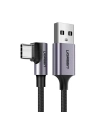 Kabel USB do USB-C kątowy UGREEN US284, 3A , 1.5m (czarny)