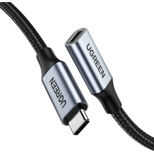 Przedłużający kabel USB-C 3.1 Gen2 UGREEN US372, 4K, 100W, 0.5m (czarny)