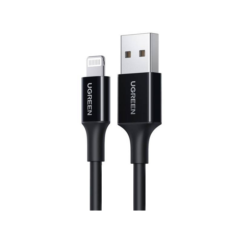 Ugreen Distributor - 6957303888221 - UGR1135BLK - USB to Lightning Cable UGREEN US155, MFi, 1m (black) - B2B homescreen