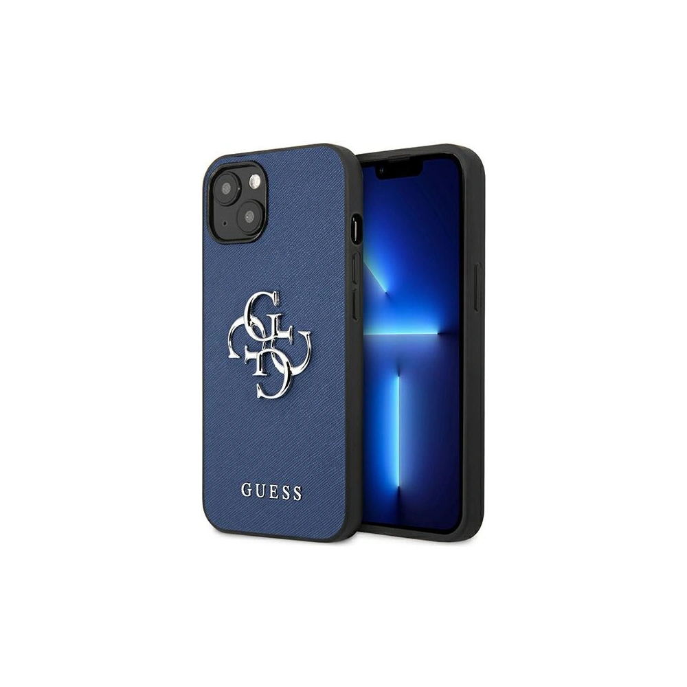 Hurtownia GSM - Etui Guess GUHCP13SSA4GSBL Apple iPhone 13 mini niebieski/blue hardcase Saffiano 4G Metal Logo - GUE1509BLU - {ean13} - Hurt