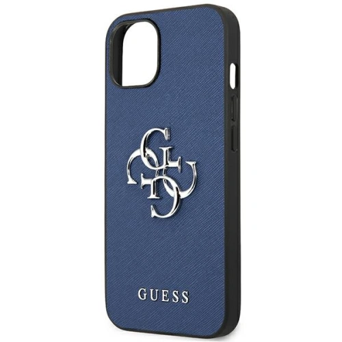 Etui Guess GUHCP13SSA4GSBL Apple iPhone 13 mini niebieski/blue hardcase Saffiano 4G Metal Logo