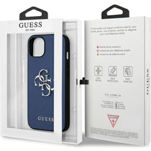 Hurtownia GSM - Etui Guess GUHCP13SSA4GSBL Apple iPhone 13 mini niebieski/blue hardcase Saffiano 4G Metal Logo - GUE1509BLU - {ean13} - Hurt
