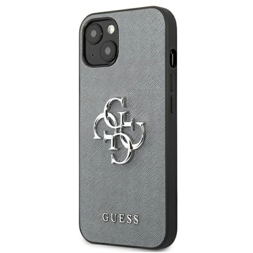 Etui Guess GUHCP13SSA4GSGR Apple iPhone 13 mini szary/grey hardcase Saffiano 4G Metal Logo