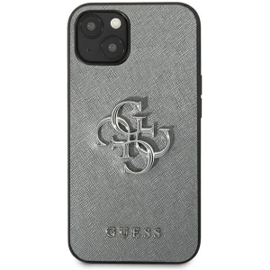 Hurtownia GSM - Etui Guess GUHCP13SSA4GSGR Apple iPhone 13 mini szary/grey hardcase Saffiano 4G Metal Logo - GUE1510GRY - {ean13} - Hurt