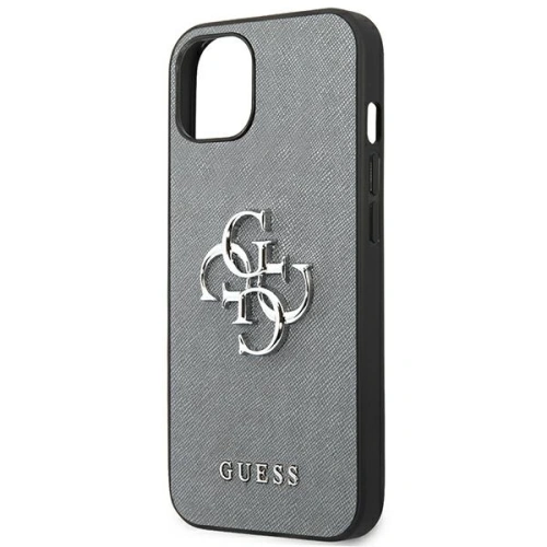 Etui Guess GUHCP13SSA4GSGR Apple iPhone 13 mini szary/grey hardcase Saffiano 4G Metal Logo