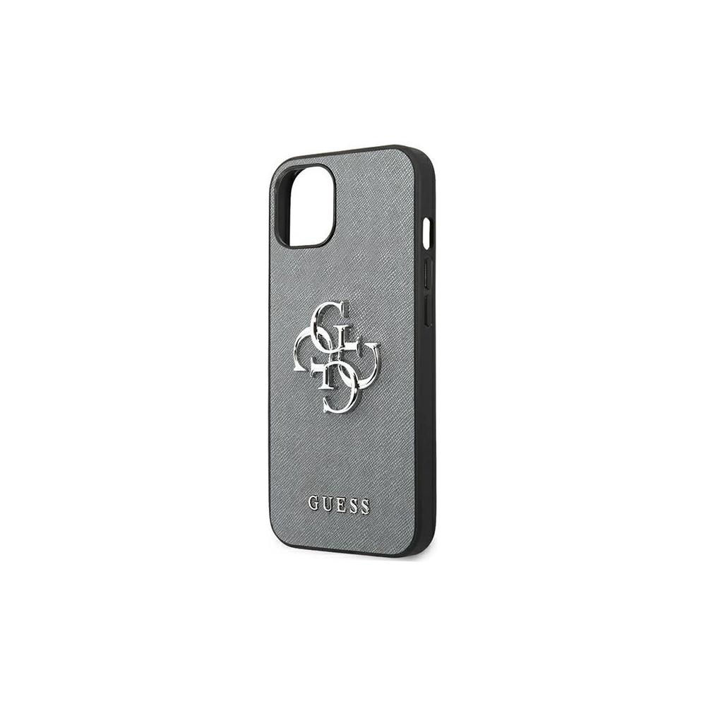 Hurtownia GSM - Etui Guess GUHCP13SSA4GSGR Apple iPhone 13 mini szary/grey hardcase Saffiano 4G Metal Logo - GUE1510GRY - {ean13} - Hurt